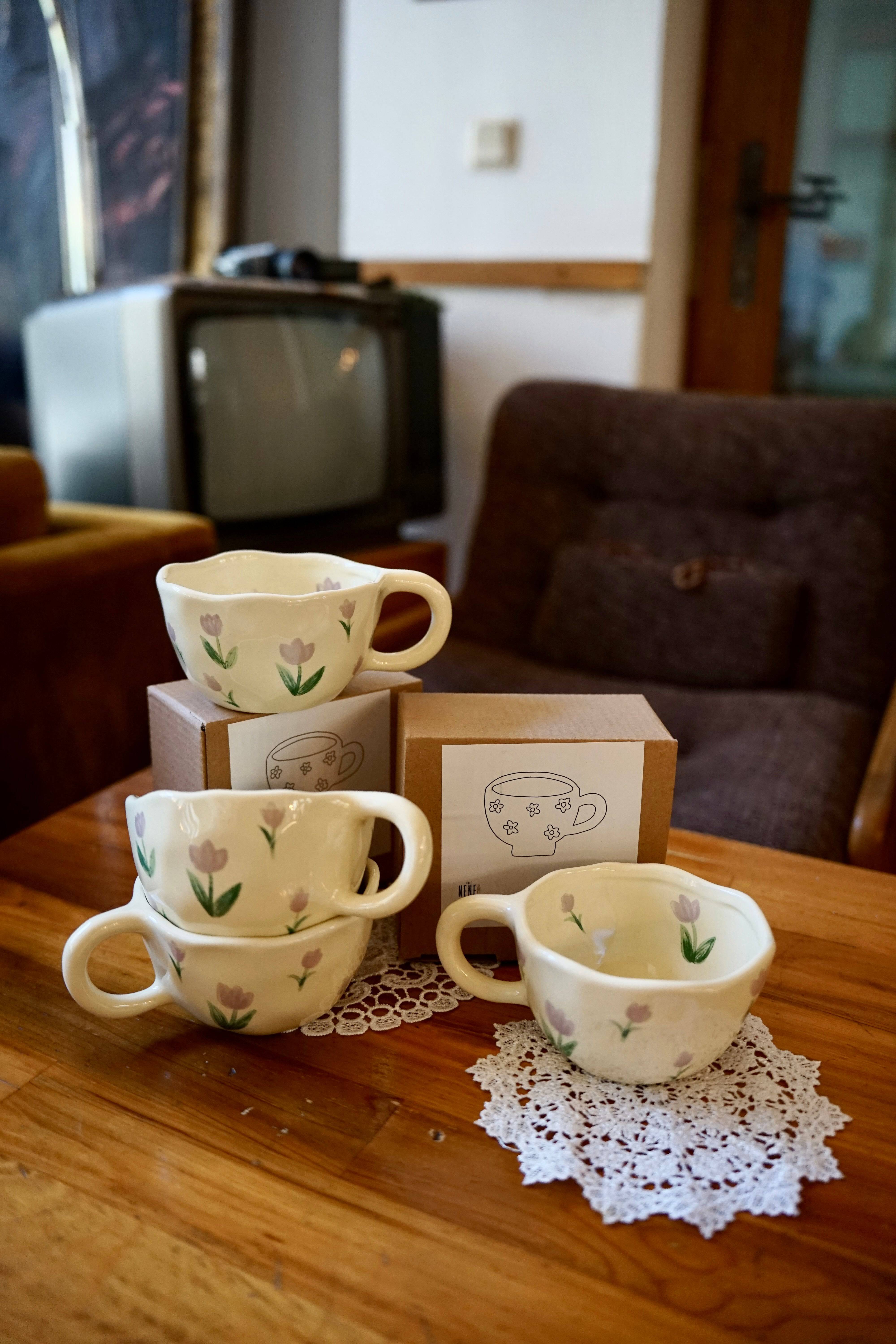NENE´s Tasse © mit lila Tulpenmuster - DEDE loves NENE