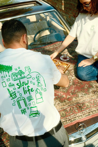 "SLOW LIFE" T-Shirt unisex oversized - DEDE loves NENE